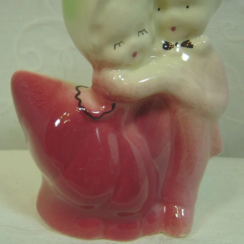Vintage dancing couple planter or vase